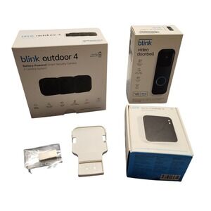 Bundle 3 Blink Outdoor4 + Video Doorbell + Sync Module 2 + Wall Mount & Flash Dr